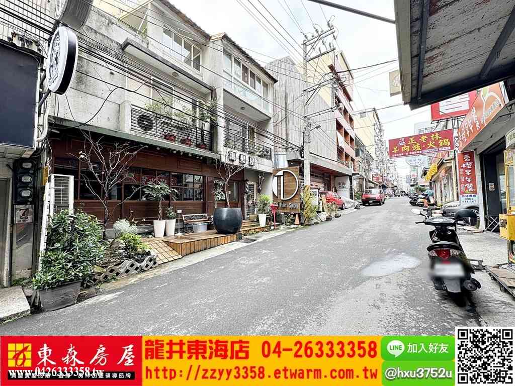 台中龍井★東海商圈大地坪透天視意圖